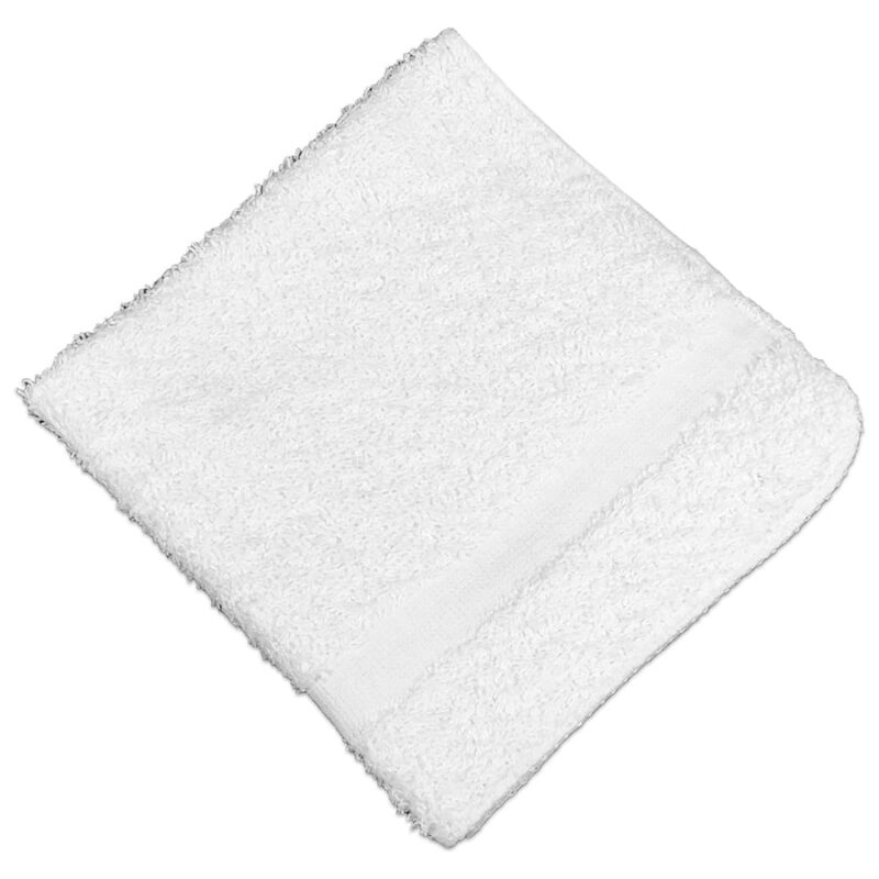 12x12 White Premium Imported Washcloths - 16 Singles